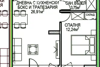 Двустаен апартамент в Обеля 2 с асансьор и ново строителство