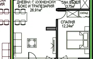 Двустаен апартамент в Обеля 2 с асансьор и ново строителство