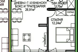 Двустаен апартамент в Обеля 2 с асансьор и ново строителство