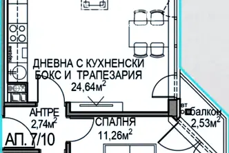 Двустаен апартамент в Обеля 2 с асансьор и ново строителство