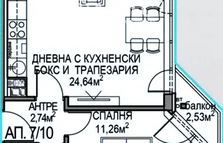 Двустаен апартамент в Обеля 2 с асансьор и ново строителство