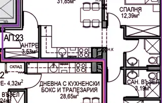 Апартамент 3-стаен в Обеля 2 с асансьор и ново строителство