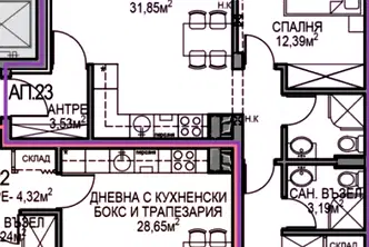 Апартамент 3-стаен в Обеля 2 с асансьор и ново строителство