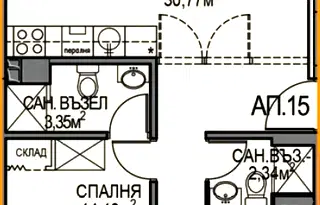 Апартамент 3-стаен в Обеля 2 с асансьор и ново строителство