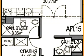 Апартамент 3-стаен в Обеля 2 с асансьор и ново строителство