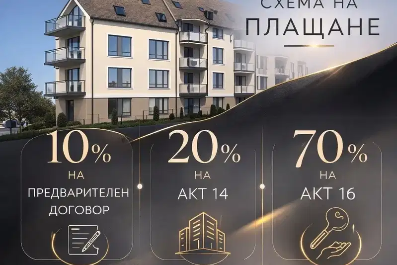Тристаен апартамент с просторен план в Орландовци, София