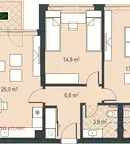 Апартамент 3-стаен в Овча купел с тераса и паркомясто