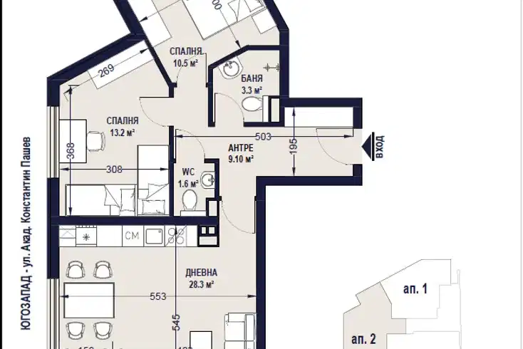 3-bedroom apartment in Sofiya, Ovcha Kupel 2