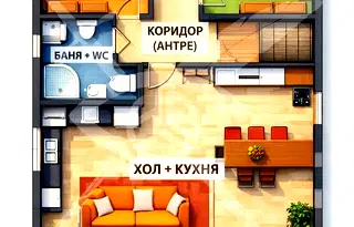 Тристаен апартамент в Подуяне с два балкона