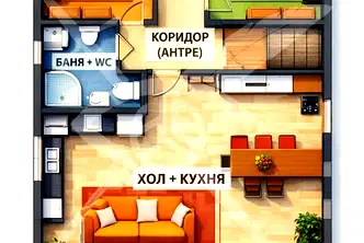 Тристаен апартамент в Подуяне с два балкона