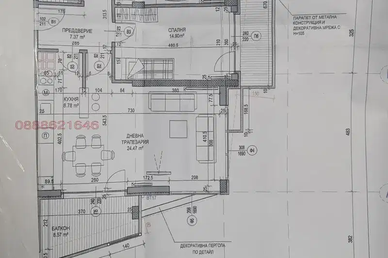 3-bedroom apartment in Sofiya, Poligona