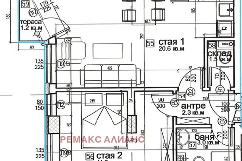 Two-room apartment with parking in Vitosha, Sofia