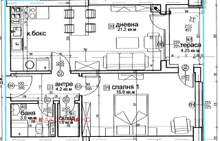 Двустаен апартамент в София, Витоша с паркинг и асансьор