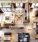 Тристаен апартамент с тераса в Връбница 1, София