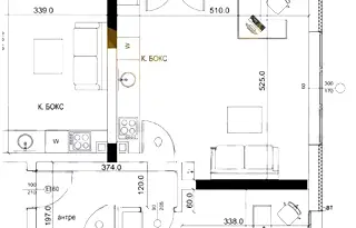 Двустаен апартамент в София, в.з.Киноцентъра 3 част