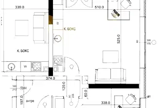 Двустаен апартамент в София, в.з.Киноцентъра 3 част