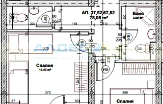 Тристаен апартамент с балкон в Зона Б-19, София