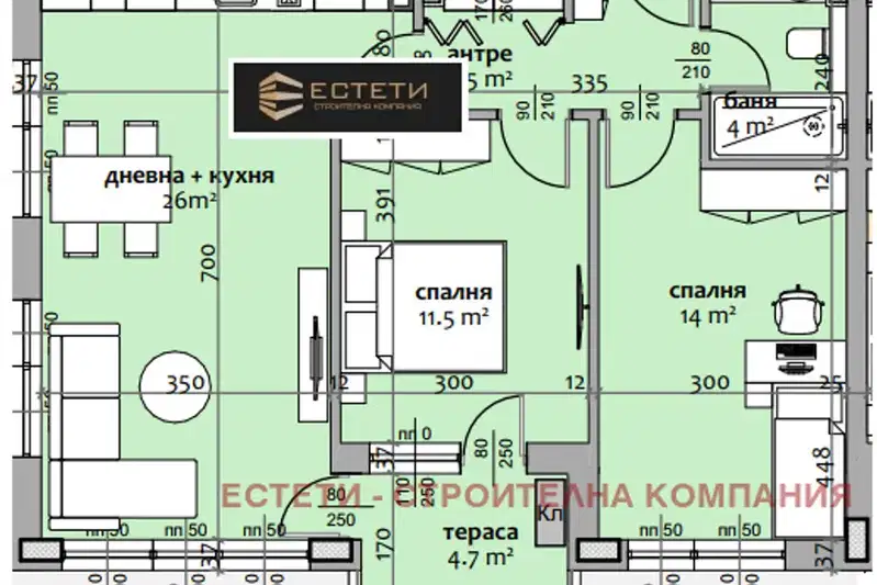 apartment in Stara Zagora, Tri Chuchura - Centyr