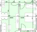 Снимка 3 — Двустаен апартамент с морска панорама в Бриз, Варна