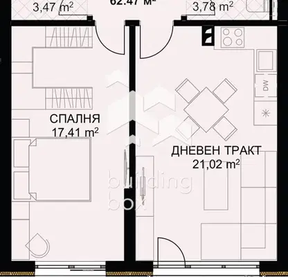 Снимка 2 — Двустаен апартамент във Варна, Бриз