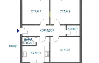 Четиристаен апартамент с две тераси в Чайка, Варна