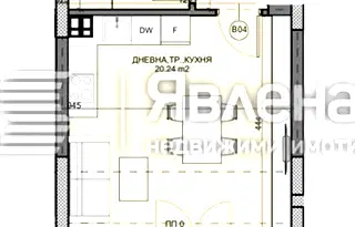 Едностаен апартамент с морска панорама в Галата, Варна