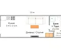 Снимка 2 — 1-стаен апартамент с югоизточно изложение в Левски, Варна