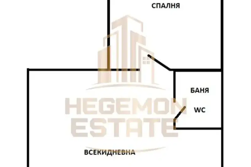Two-room apartment near Okrazhna Hospital in Varna, brick construction