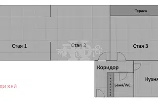 Тухлен 3-стаен апартамент с южно изложение в Трошево, Варна
