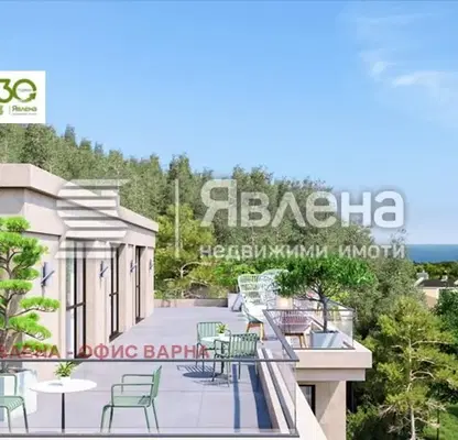 Снимка 2 — Тристаен апартамент с голяма веранда и морска панорама във Виница