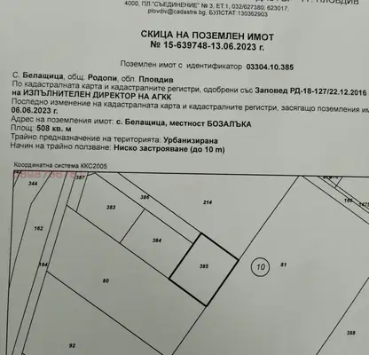 Photo 5 — Plot in Plovdiv, Belashtica