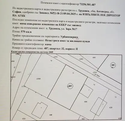 Снимка 2 — Парцел в София, с. Трудовец