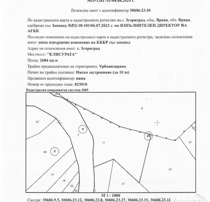 Снимка 2 — Парцел във Враца, с. Згори