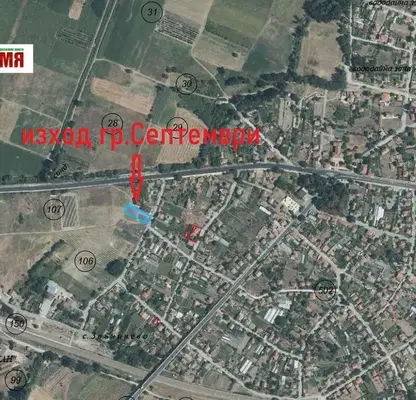 Снимка 2 — Парцел в Пазарджик, с. Звъничево