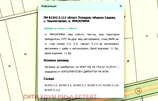 Парцел в Пловдив, Садово