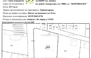 Парцел във Варна, м-т Боровец - юг