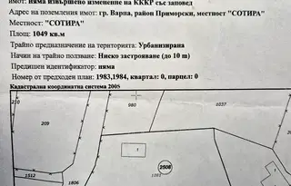 Парцел във Варна, м-т Сотира