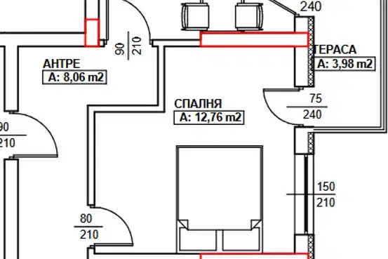3-bedroom apartment in Благоев, Еленово 2