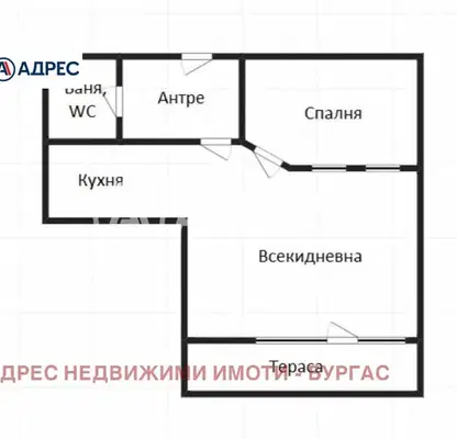 Photo 2 — 1-room apartment in Center, Burgas with large terrace