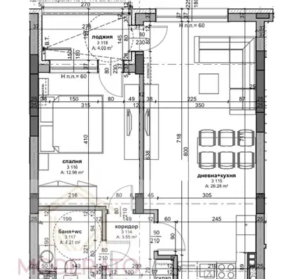 Снимка 4 — Двустаен апартамент с тераса в Мадика, Бургас