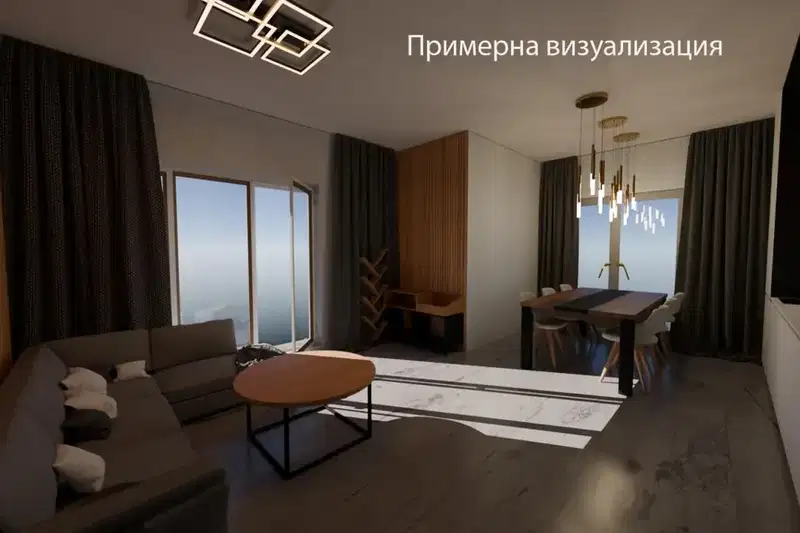 Тристаен апартамент с тераса в Славейков, Бургас