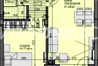 Апартамент 2-стаен в Зорница, Бургас с тераса