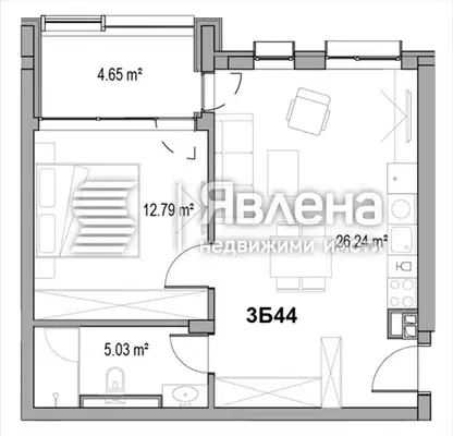 Снимка 4 — Двустаен апартамент в Пловдив, Христо Смирненски
