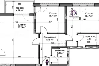 Апартамент с 3 стаи в Каменица 2, Пловдив с асансьор
