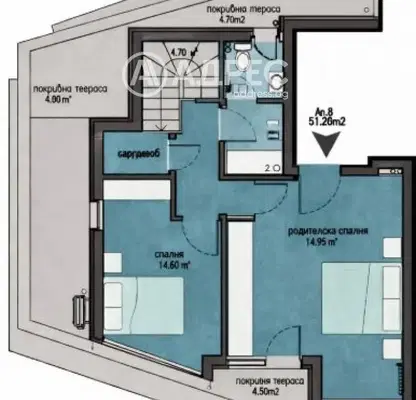 Photo 5 — Four-room apartment in Boyana with two levels and parking space