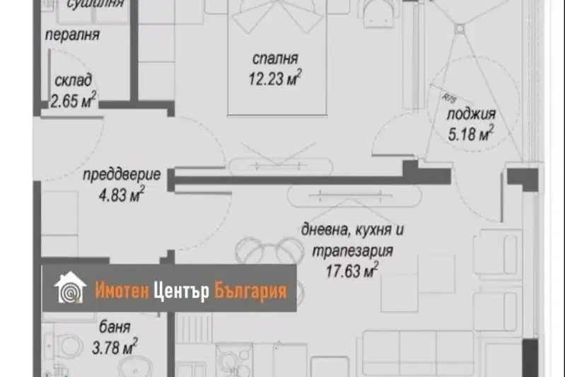 Двустаен апартамент в Малинова долина, ново строителство