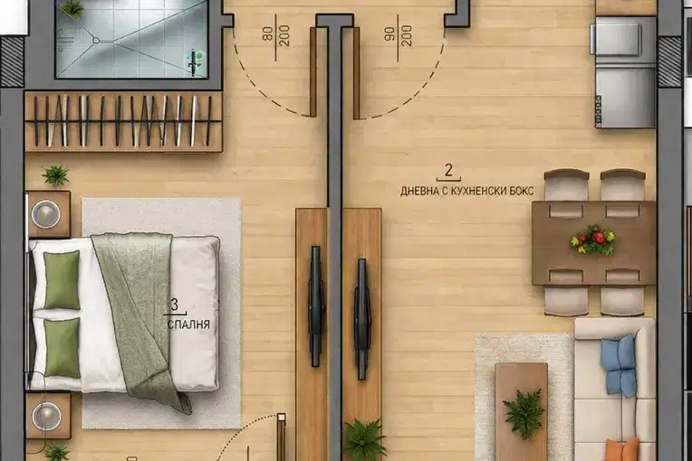 2-bedroom apartment in Sofiya, Malinova Dolina