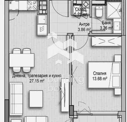 Снимка 3 — Двустаен апартамент в София, Витоша
