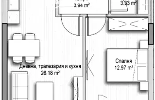 Двустаен апартамент в София, Витоша