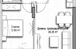 Двустаен апартамент в София, Витоша